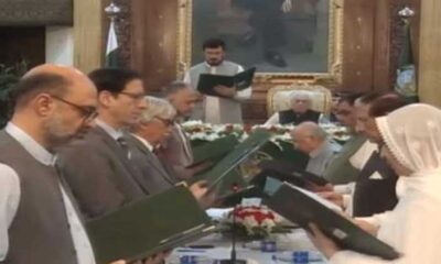 KP's nine-member caretaker cabinet takes oath