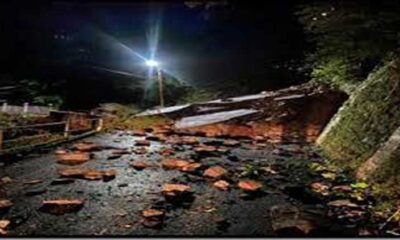 Landslide causes large chunk of Swedish motorway to collapse