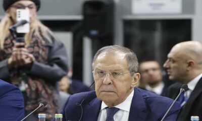 Russia's foreign minister faces Western critics at security meeting and walks out after speech