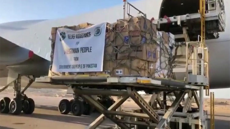 Pakistan's second consignment of humanitarian aid to Gaza arrives in Egypt
