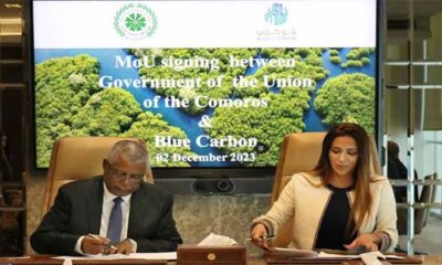 Comoros, Blue Carbon join forces for environmental initiatives