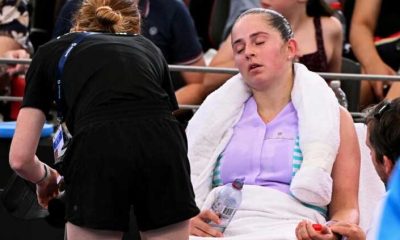 Ostapenko beats heat to oust defending Brisbane champion Pliskova