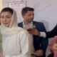 Maryam Nawaz Sharif, son Junaid Safdar cast votes in NA 127