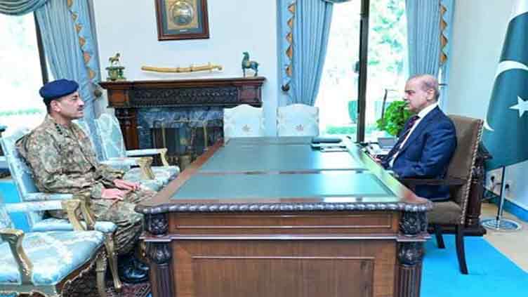Shehbaz discusses security matters with Gen Asim, later flies to Peshawar