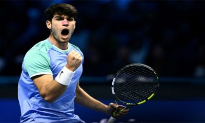 Alcaraz beats Rublev to open ATP Finals account