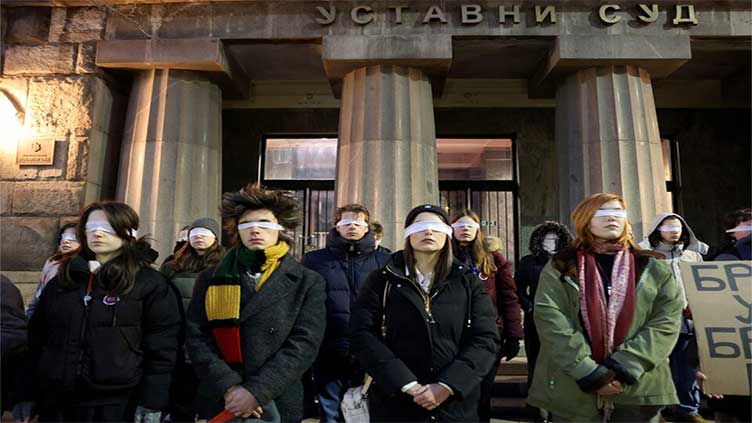 Tens of thousands protest in Belgrade